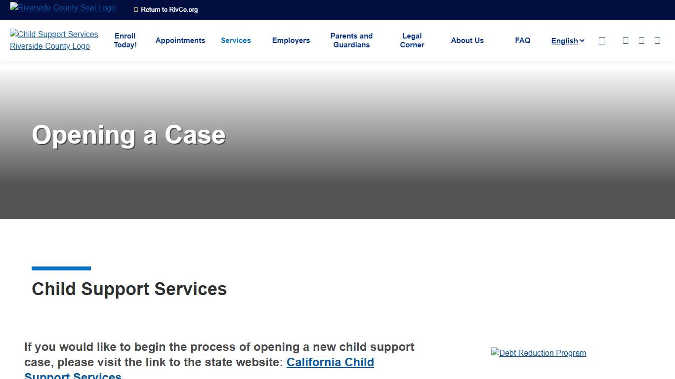 Opening A Case Child Support Services Riverside County